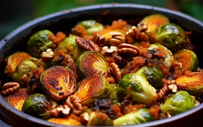 Rosenkohl mit Ahornsirup und Walnüssen
