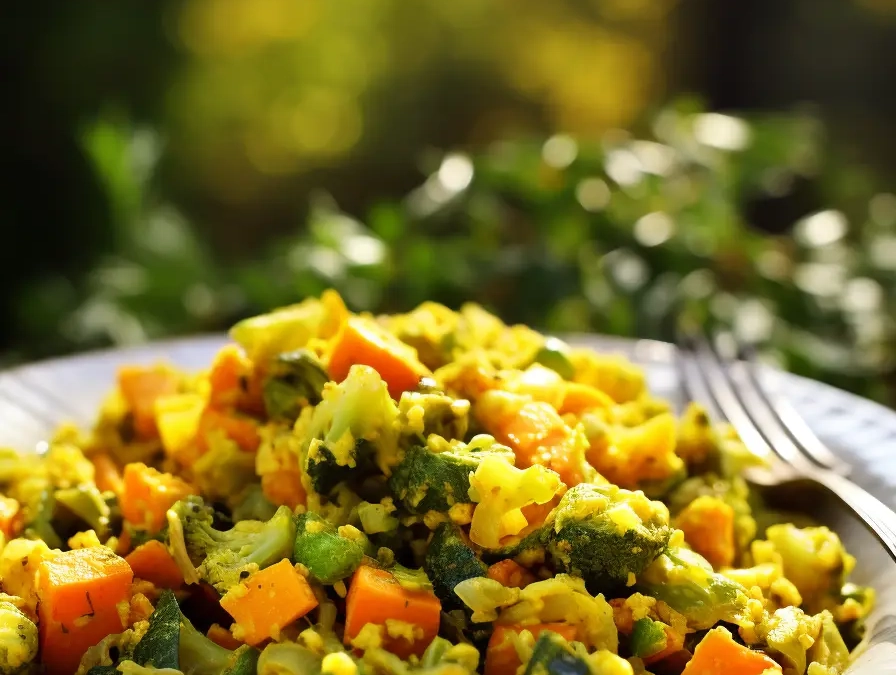 Ein schnelles und leckeres veganes Frühstück – Veganes Gemüse-Rührei