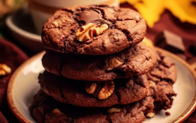 Vegan Walnut Brownie Cookies