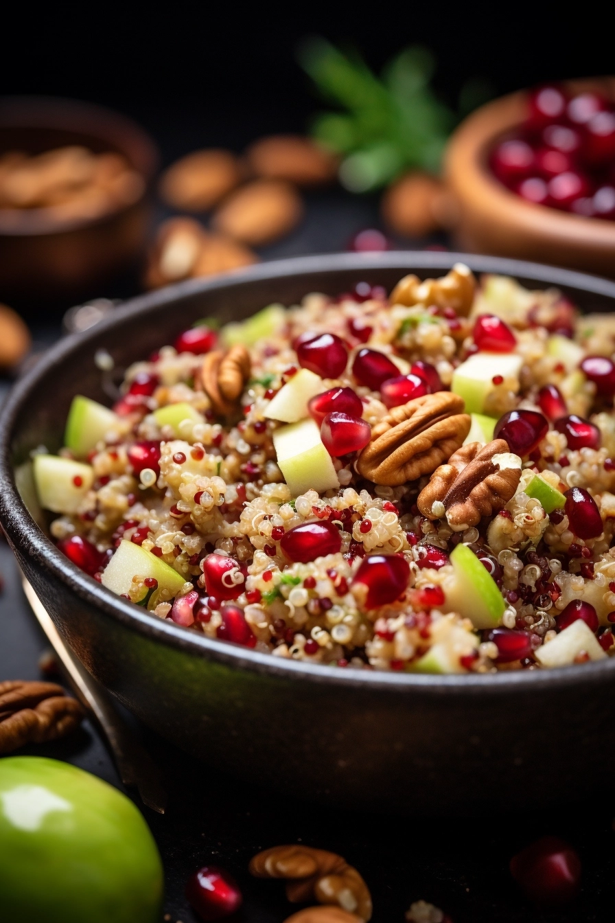 Weihnachtlicher Quinoa-Salat mit Cranberries: Ein Fest für die Sinne