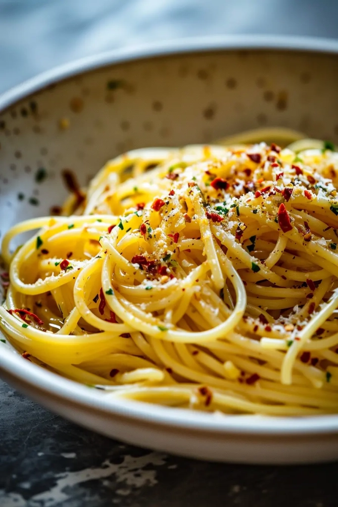 Spaghetti Aglio e Olio mit Chiliflocken