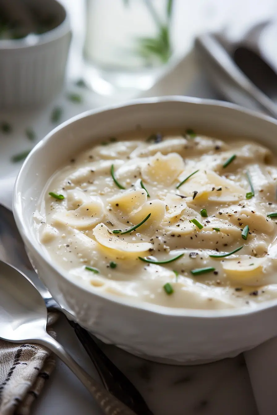 Veganer Alfredo mit Mandelmilch