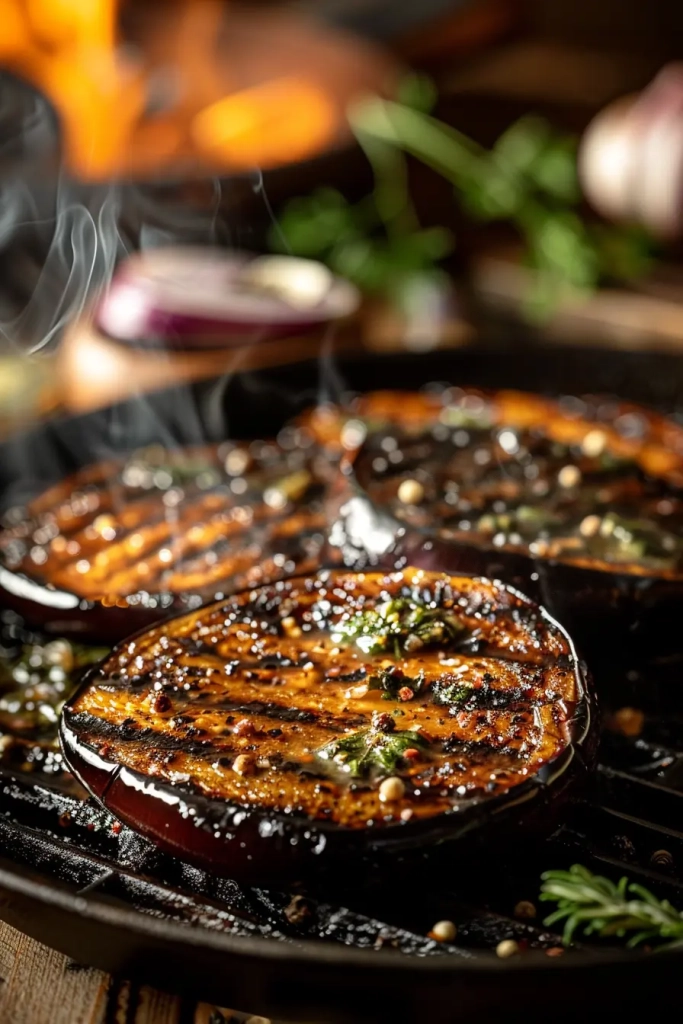 Auberginen-Steaks auf dem Grill2