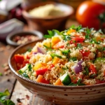 Couscous-Salat mit Gemüse und Kräutern