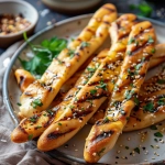 Gegrillte Brotsticks mit Sesam