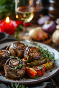 Gegrillte Gemüsepäckchen mit Kräuterseitlingen