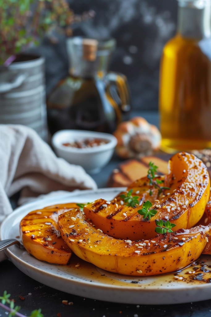 Gegrillter Kürbis mit Ahornsirup