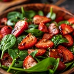 Spinat- und Erdbeersalat mit Balsamico