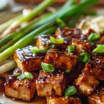 Teriyaki-Grilltofu mit Frühlingszwiebeln